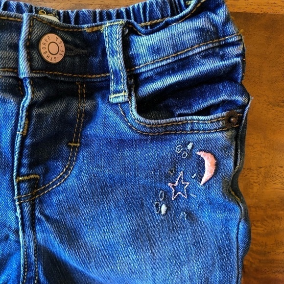 Gymboree Blue Skinny Jeans with Star Embroidery - Picture 3 of 5